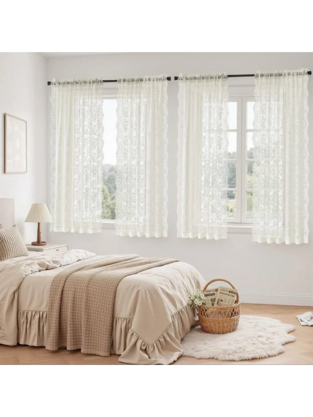 Elegant Vintage Lace Curtains, 54